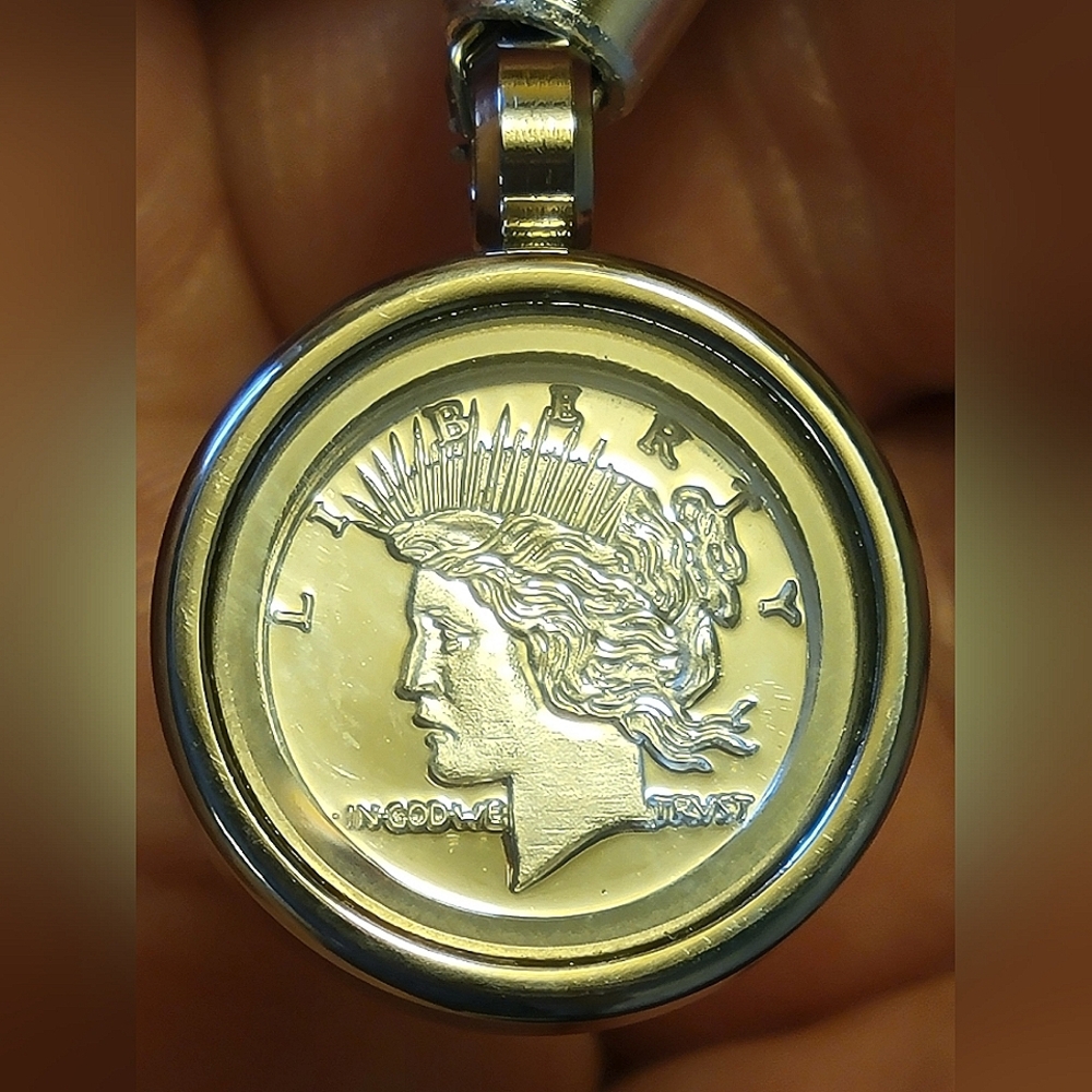 .999 Solid Silver Handmade Pendant Unisex Jewelry (25mm)